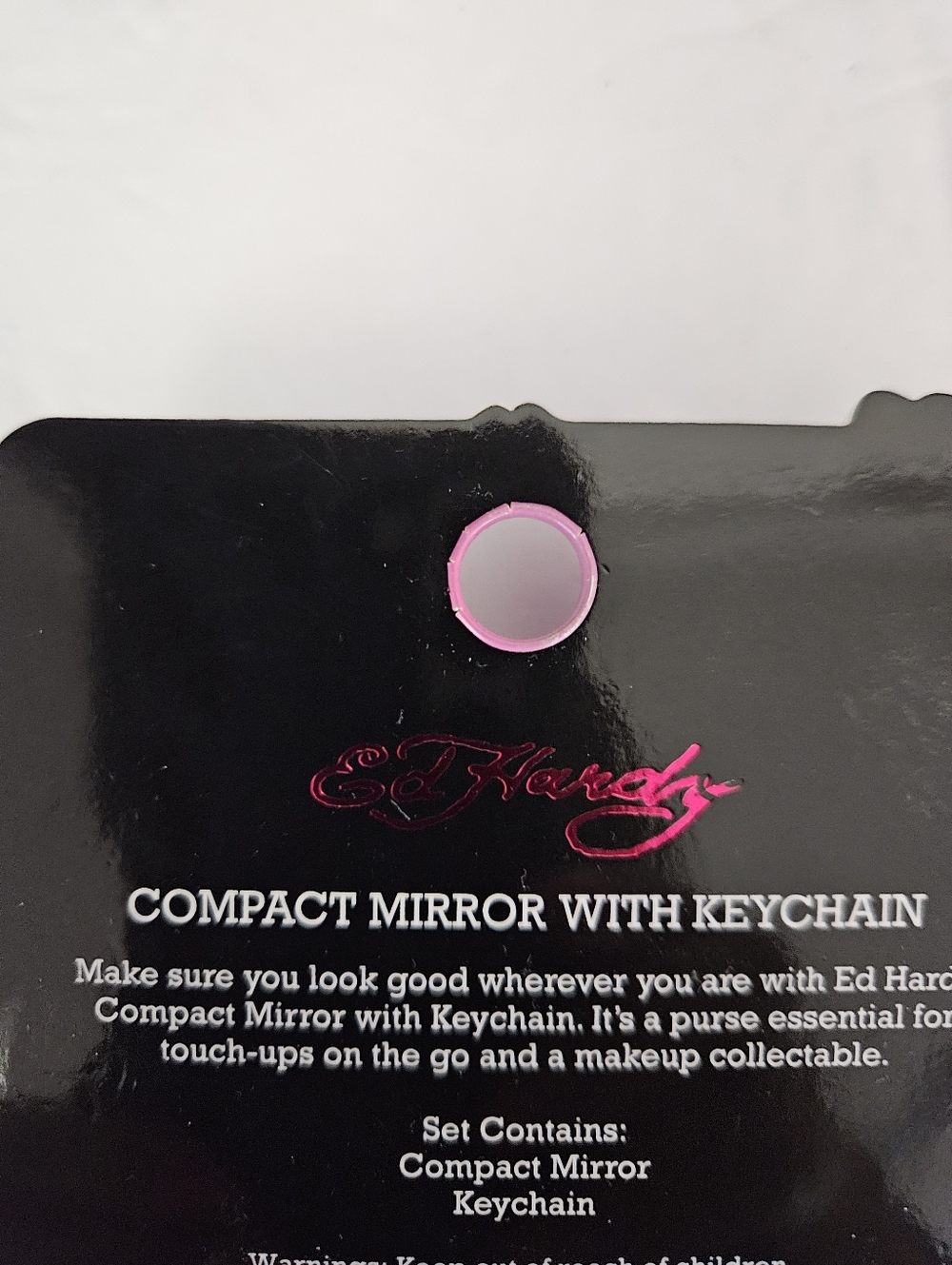 Ed Hardy NWT Charms Compact Mirror Keychain - Picture 4 of 4